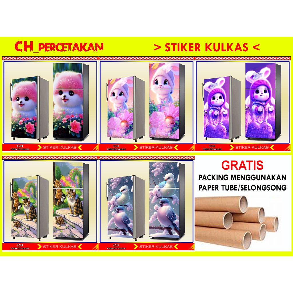 STIKER KULKAS, WALLPAPER KULKAS