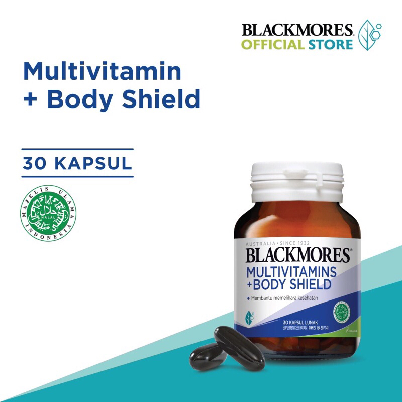 Blackmores Multivitamin Body Shield isi 30 &amp; 60 kapsul / kemasan baru Bio Ace Excell BPOM KALBE