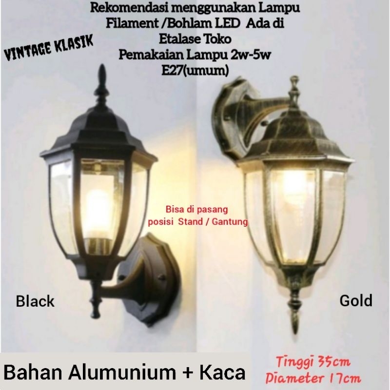 Lampu Dinding Outdoor Model Vintage Klasik