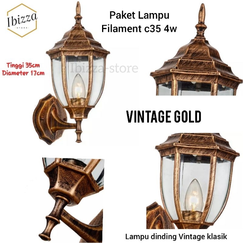 Lampu Dinding Outdoor Model Vintage Klasik