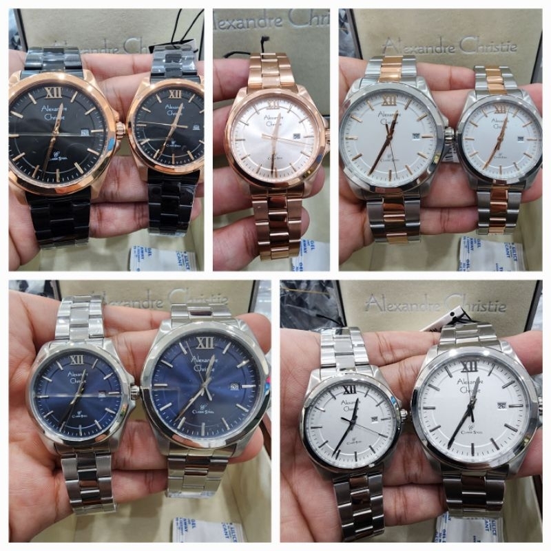 jam tangan couple alexandre christie ac8685 pasangan classic stell 8685 original gatansi resmi