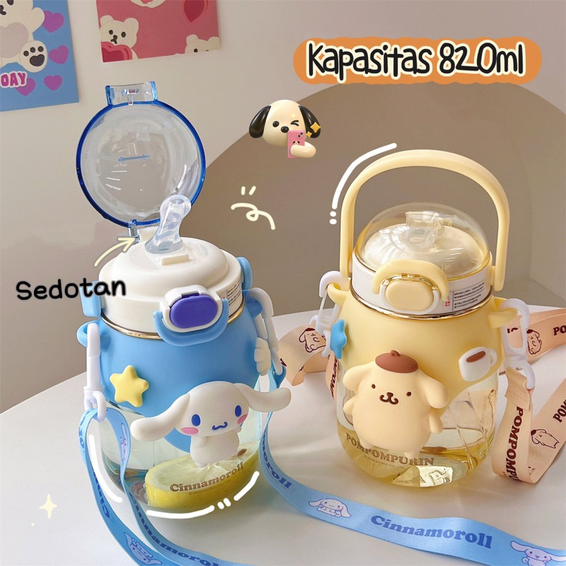 Botol minum sanrio ori BT09 melody kuromi pompurin cinnamoroll