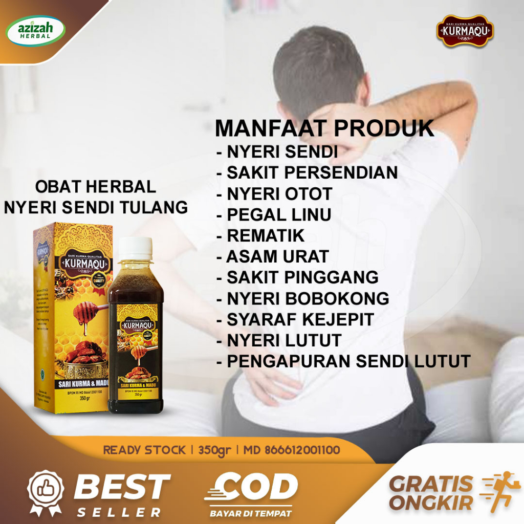 Obat Herbal Nyeri Sendi Sakit otot saraf Kejepit Rematik Asam Urat Nyeri Lutut Sakit Pinggang Encok 