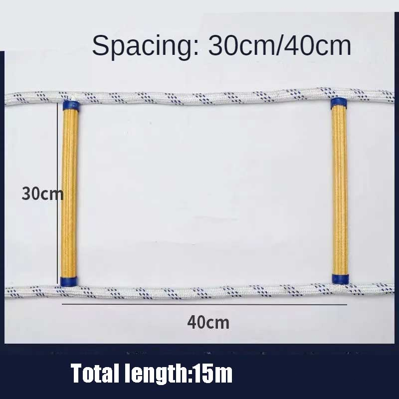 15 Meter Tangga Tali Kapal Tangga Tali Darurat Kapal Fire Escape Ladders Nylon Fire Escape Ladder