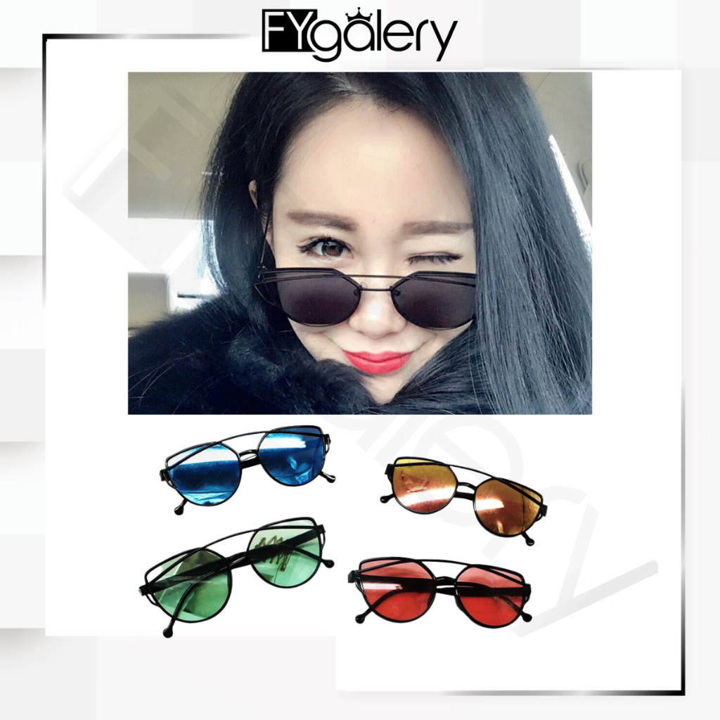 FYGALERY K503 Kacamata Matahari Pria Kacamata Hitam Wanita Sunglasses Fashion Unisex