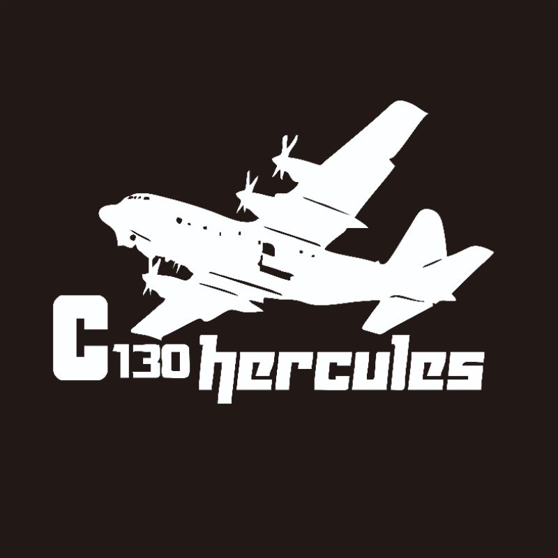 stiker pesawat hercules