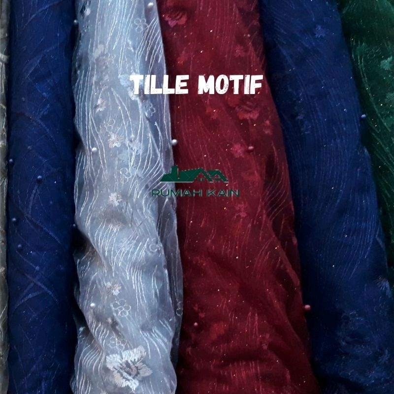 Tile Glitter Pearl/ Tille Glitter/ Kain Tile/ Tule/ Tile Mutiara