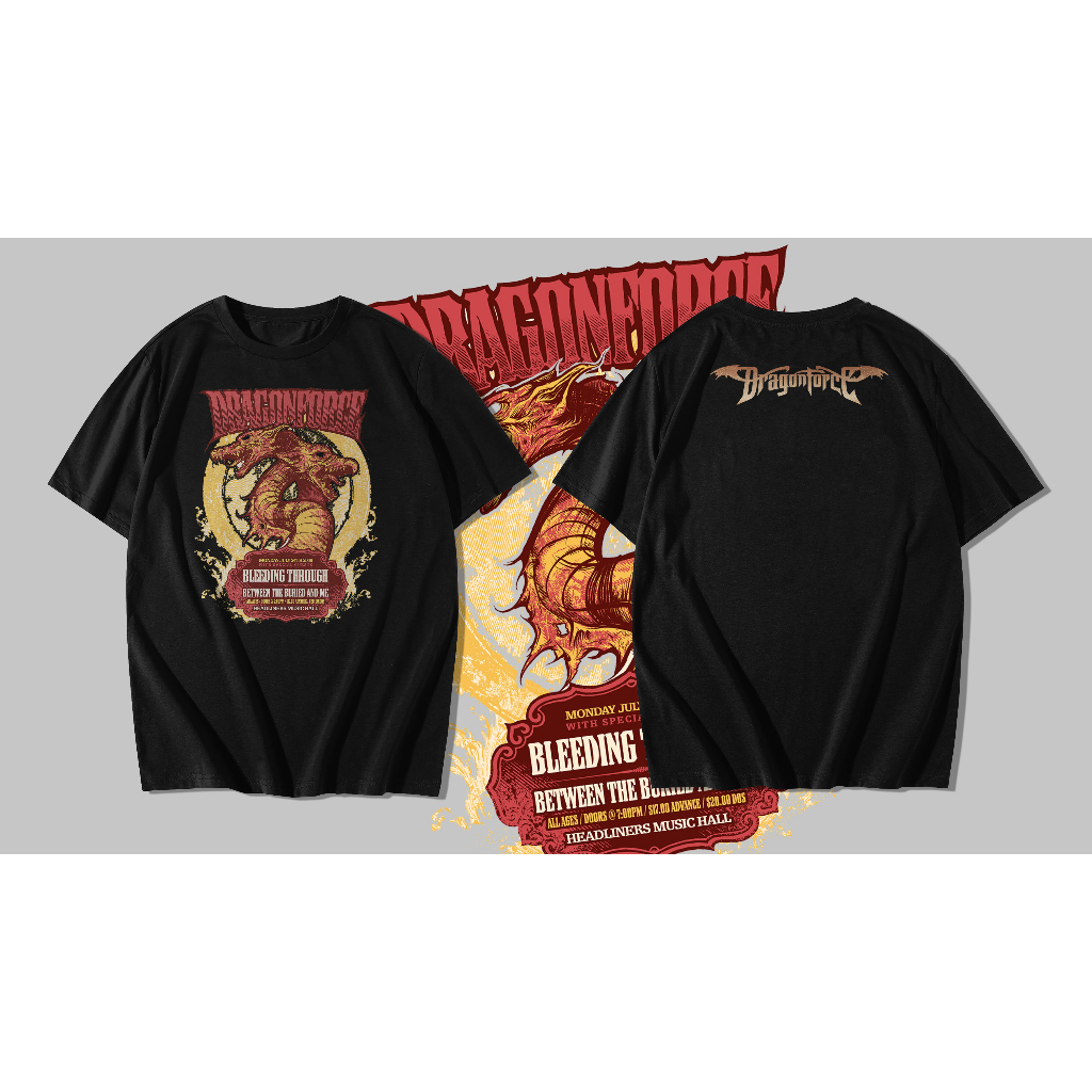 KAOS ATAU T-SHIRT BAND LOGO DRAGONFORCE #2