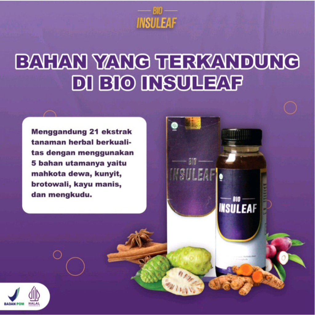 Bio Insuleaf Herbal Diabetes Official 3 Botol