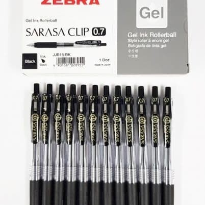 

Pulpen Gel Sarasa Zebra 0.7mm Hitam - Pack
