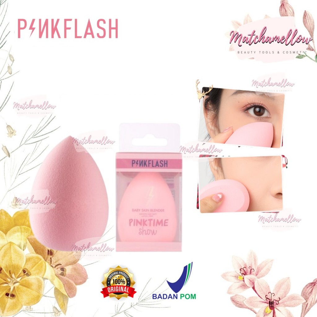 ❄️MATCHA❄️PINKFLASH BABY SKIN BLENDER PINKTIME SHOW - BEAUTY BLENDER SPONGE BPOM