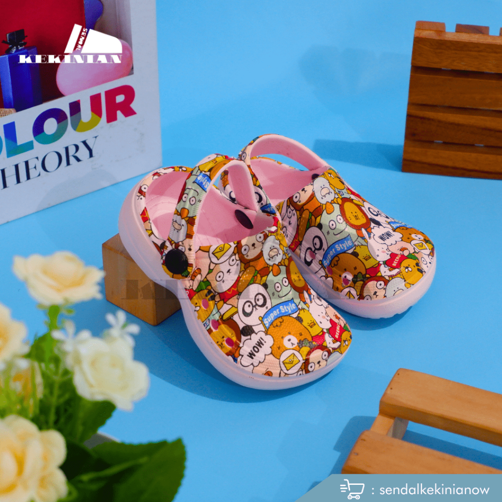 Sandal Baim Printing Anak Perempuan/Laki-laki size 23-32 Sendal Kodok New Arrival