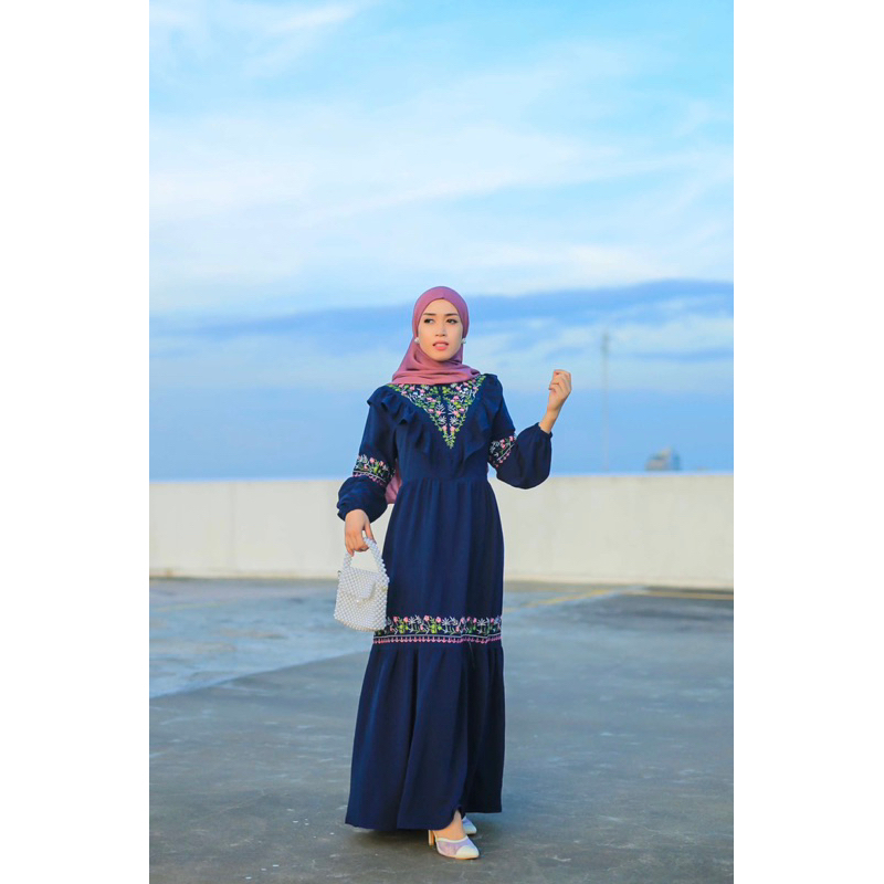 Jasmine Dress Bordir Busui Friendly