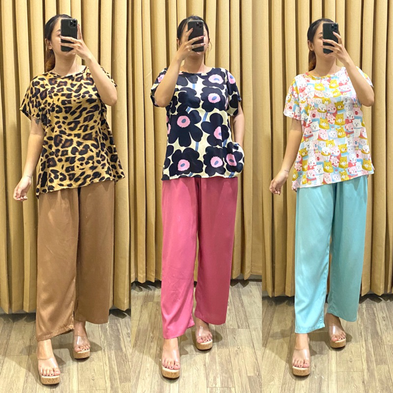 BABYDOLL RAYON PANJANG SERI 2 | BABYDOLL DEWASA | BAJU TIDUR RAYON | SERI 2 BABYDOLL VIRAL | BABYDOLL KEKINIAN | ONESET RAYON KEKINIAN CELANA PANJANG LENGAN PENDEK BAHAN RAYON LD 115CM FIT TO BB 75KG | PIYAMA BABYDOLL RAYON WANITA