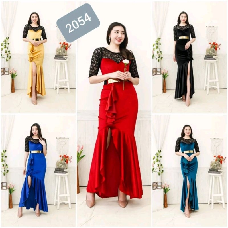 2054 READYY LONGDRESS BLUDRU KOMB BRUKAT IMPORT