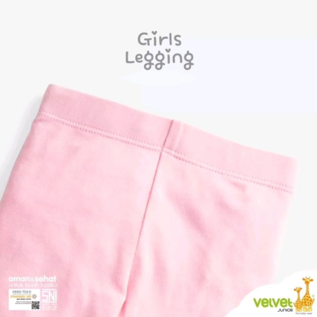 VELVET Junior Legging Anak - Girls Legging Solid Color 3-6bln s.d 5th