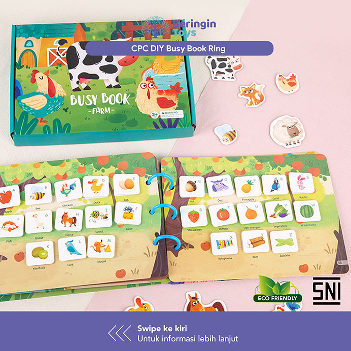 Mainan Edukasi - DIY Busy Book Ring CPC - Buku Aktifitas Anak - Sticker Buku