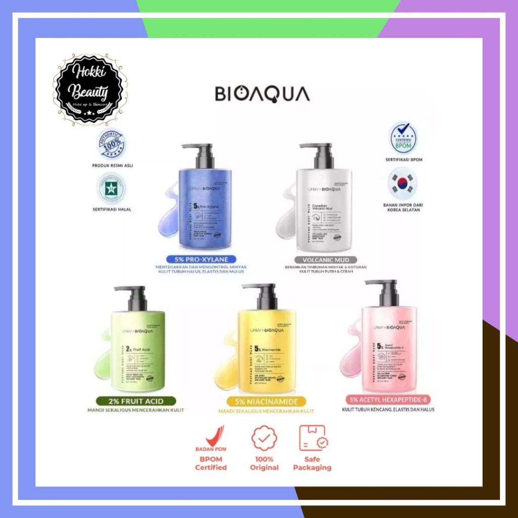 BIOAQUA X UNNY Body Wash 400ml - SABUN MANDI