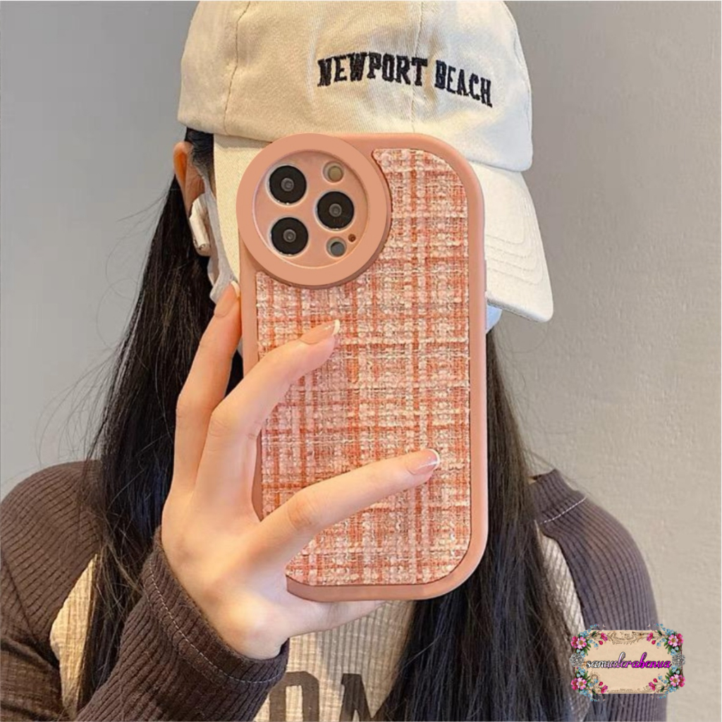 CASE CASING SILIKON VINTAGE WOOVEN TWEED KAIN RAJUT FOR REALME C15 NARZO 20 SB5486