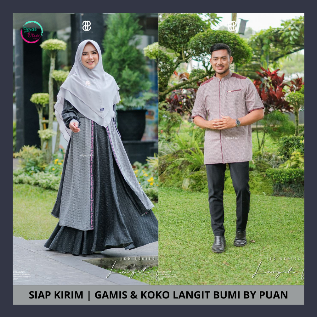Gamis Koko Langit Bumi Bahan Jagat Fabric Couple By Puan