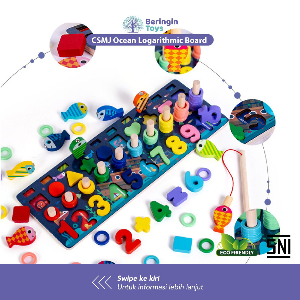 Mainan Edukasi - Ocean Logaritma Board CSMJ - Mainan Puzzle