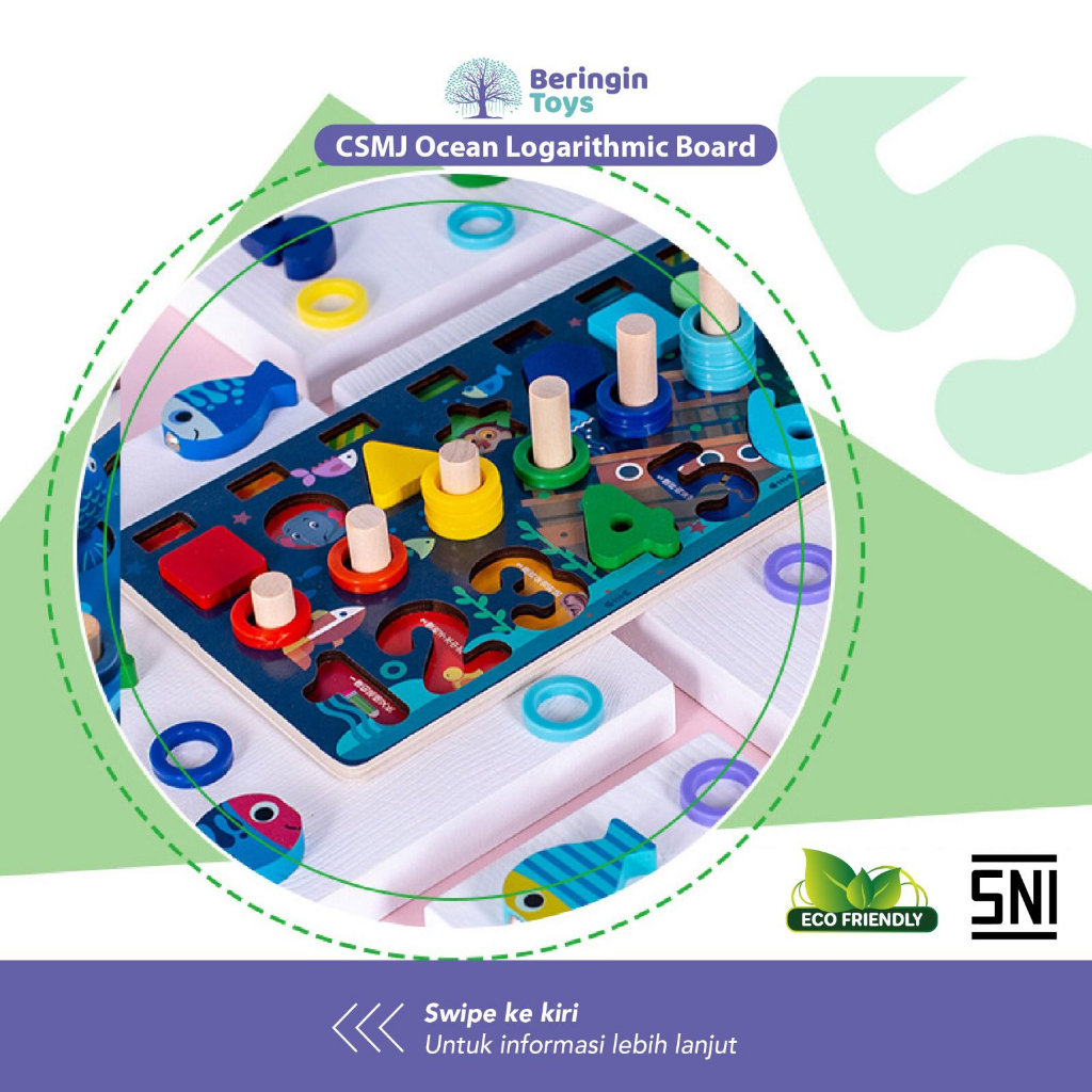 Mainan Edukasi - Ocean Logaritma Board CSMJ - Mainan Puzzle