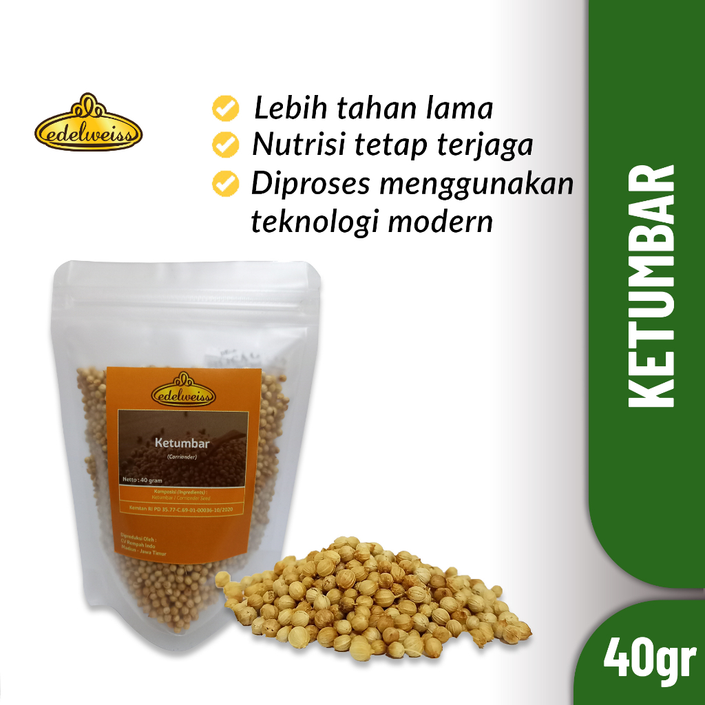 

Edelweiss Rempah Ketumbar Organik (Coriander) 40gr