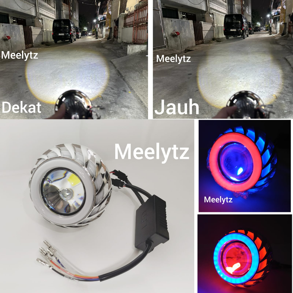 Lampu utama GEN 2 IBRIGHT  projie hi low jauh dekat high low ae running proji LED hilo SPIRAL