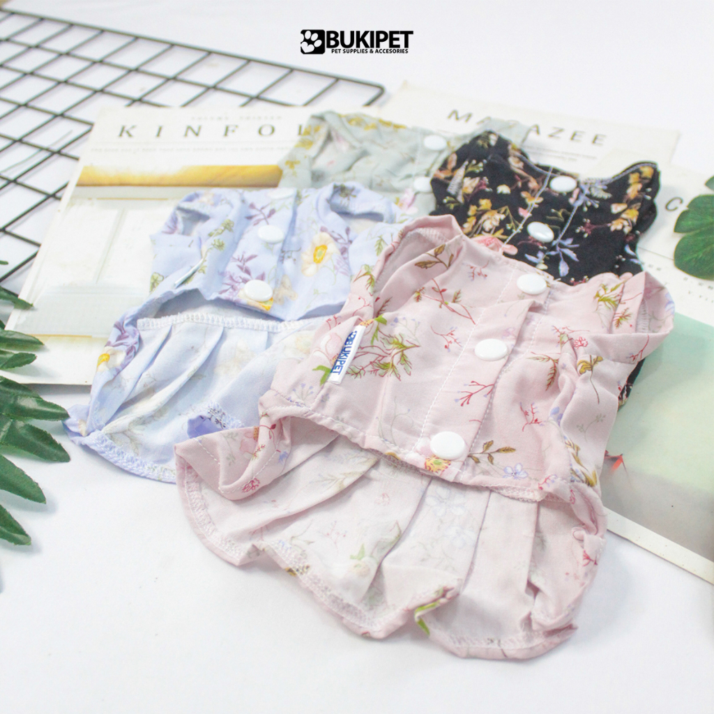 baju kucing anjing kelinci monyet lucu murah aksesoris hewan kecil - BUKI HAWAIIAN DRESS