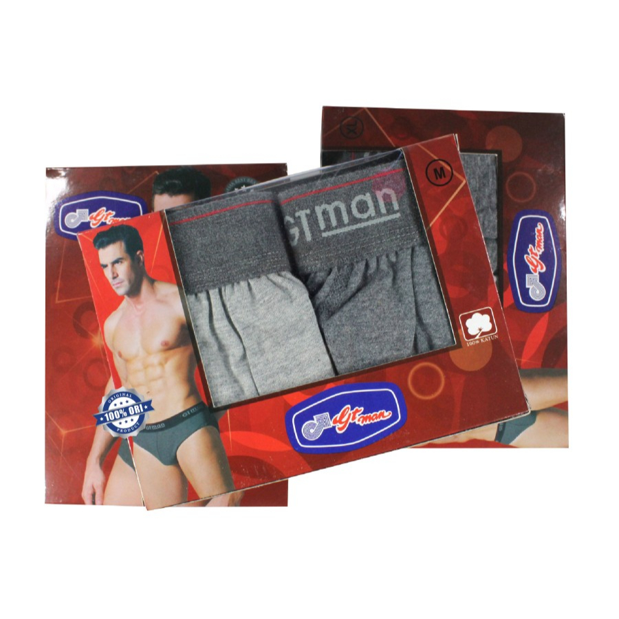 ISI 3 BOX Celana Dalam Underwear Brief Pria - GT Man GTM 01