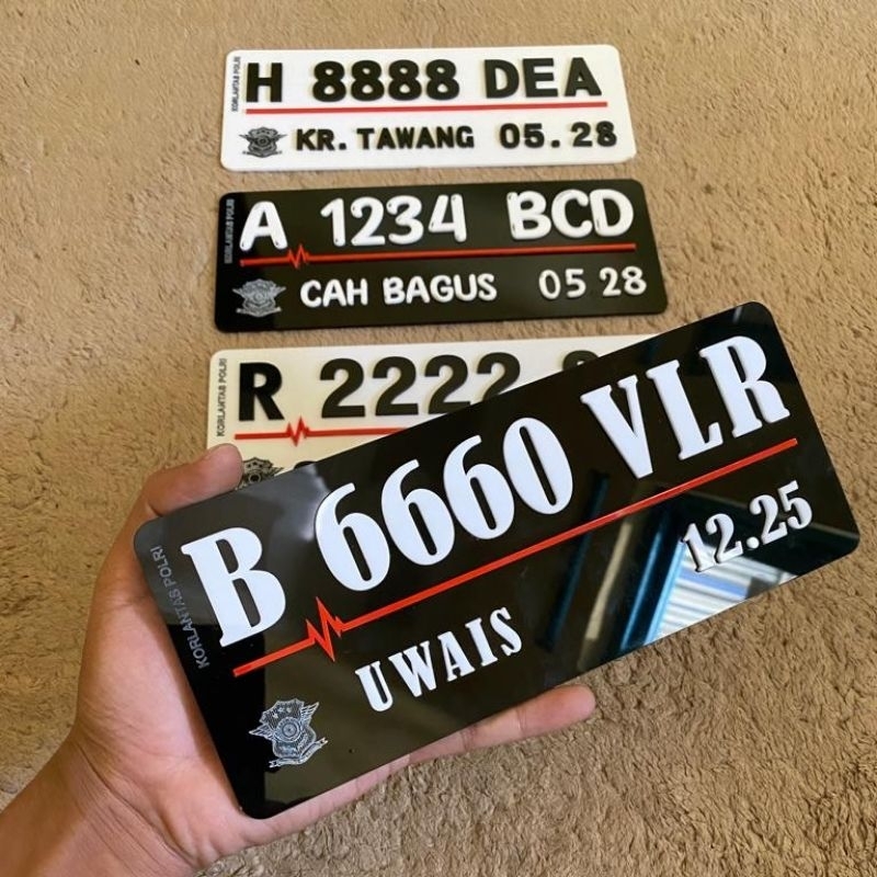 PLAT NOMOR MOTOR TIMBUL