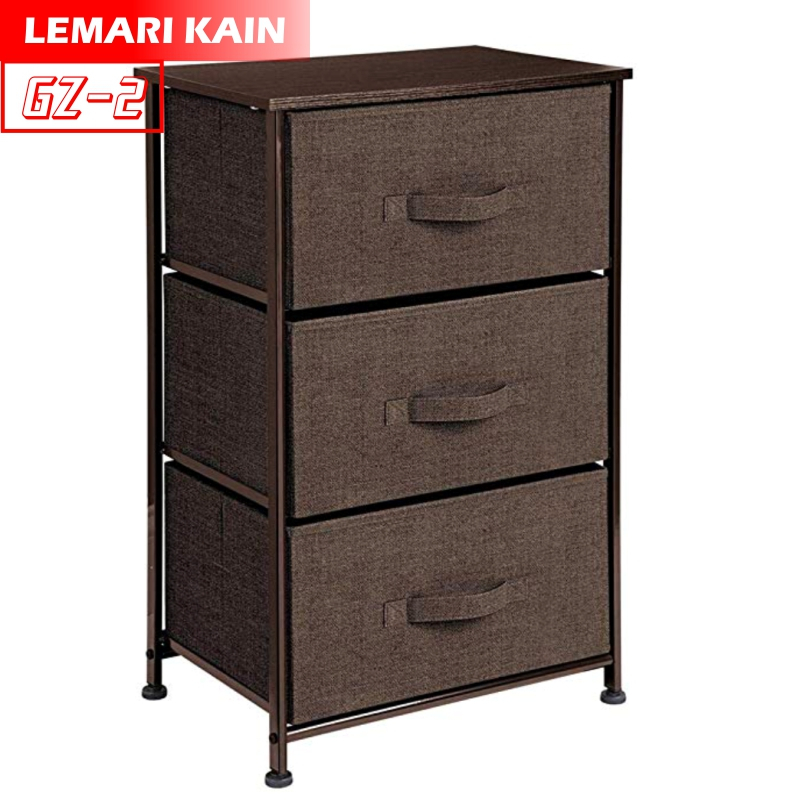 Lemari Kain Linen Kokoh Rak 3 Laci