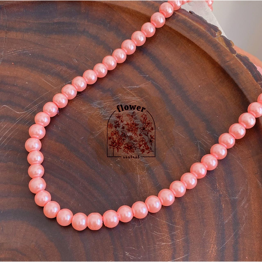 Manik Mutiara Sintetis / Mutiara Sintetis / Manik Manik / Mote Ukuran 6mm & 8 mm