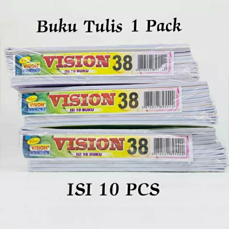 

Buku tulis vision 38 lembar 1 pack isi 10 pcs