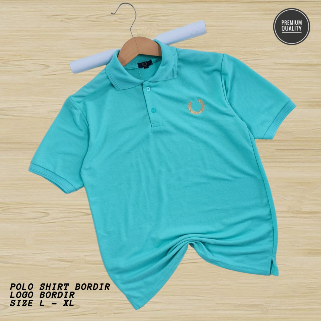 Kaos Polo Atasan Tshirt Berkerah Premium Pria Dewasa Lengan Pendek Bordir