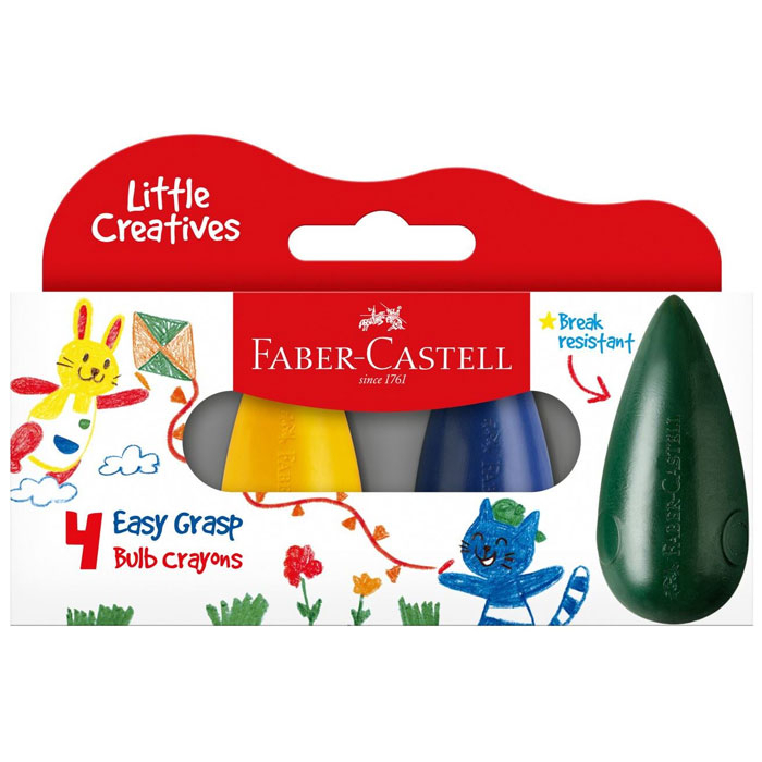 

Little Creatives / Crayon Faber Castell / Easy Grasp Bulb Crayons 4 Warna