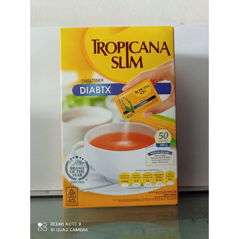 

Tropicana Slim Sweetener Diabtx (50 sachet) - isi 100 gr