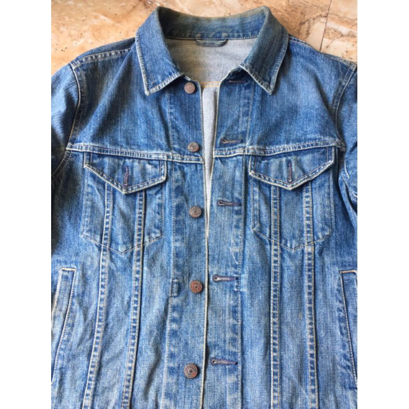 uniqlo trucker blue denim