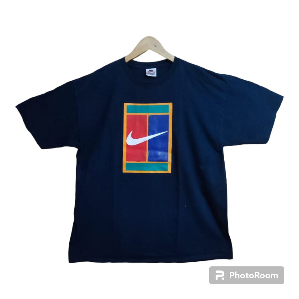 TSHIRT By NIKE COURT BIG LOGO USA SECOND BLU41