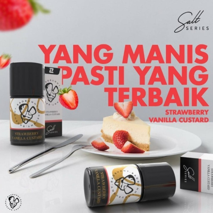 SALT BAD BUNNY STRAWBERRY VANILLA CUSTARD 25MG 30ML