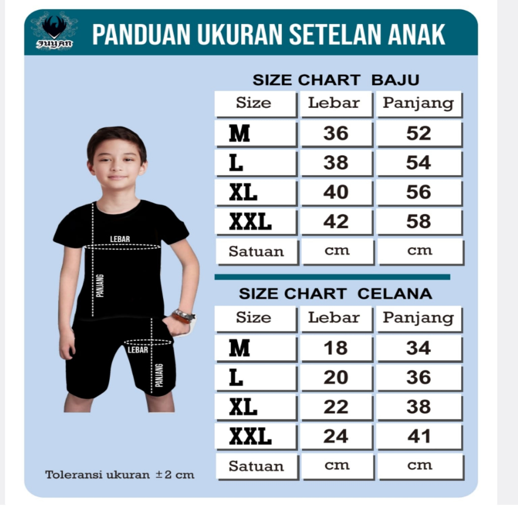 Baju Setelan Anak Umur 4-13tahun Gambar MACAN MC 26 / Baju Jumper Pendek Kaos + Celana