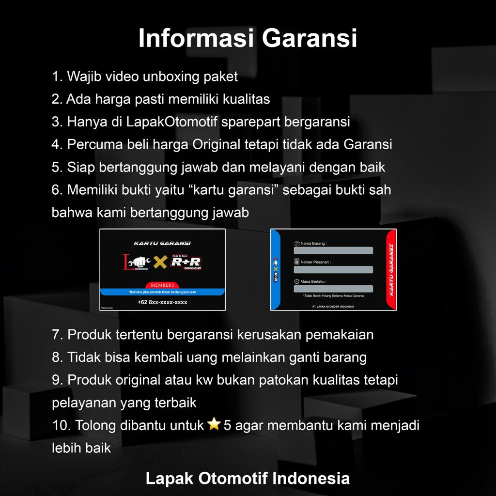 -LOI- GARANSI 6 BULAN BLOK SEHER KOMPLIT YAMAHA F1ZR, FORCE OLD YP1 3XA