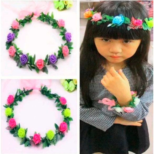 DHIO - BANDANA FLOWER CROWN / BANDO MAHKOTA BUNGA FLOWER CROWN LINGKAR FLOWER IMPORT HIGH QUALITY