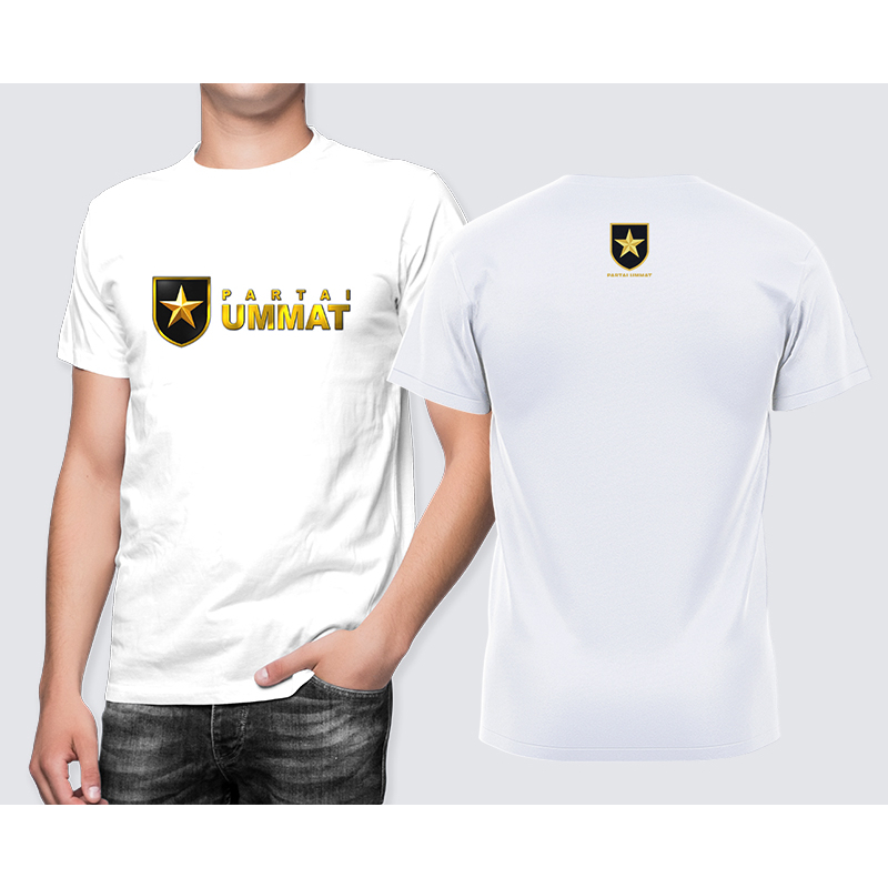 Fikastore - Kaos Cotton Combed Partai Politik Partai Ummat Warna Putih