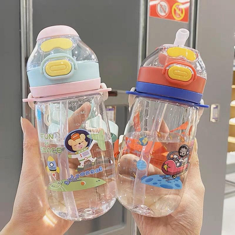 2681 BOTOL MINUM ANAK KARAKTER ASTRONOT - BOTOL MINUM SELIYA KARAKTER 550ML - BOTOL MINUM LUCU DENGAN TALI PANJANG DAN SEDOTAN