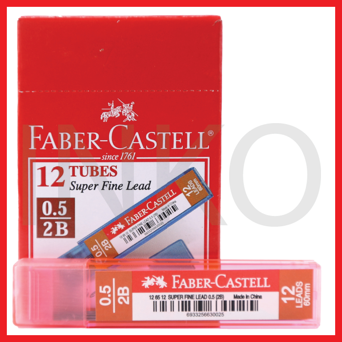 

FABER CASTELL SUPER FINE LEAD ECO 2B 0.5MM TUBE PINK 12TUBES