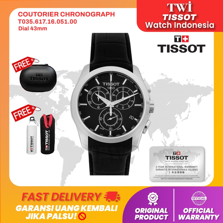 Jam Tangan Pria Tissot T035.617.16.051.00 Couturier Chronograph