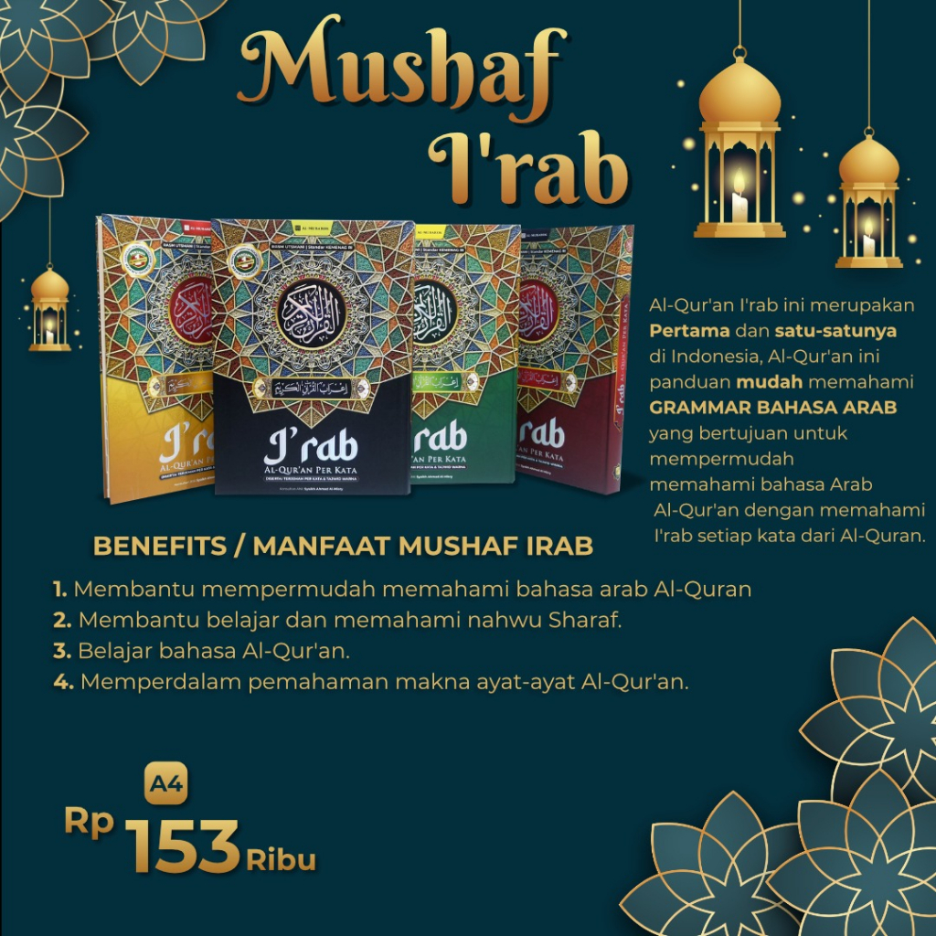 Al quran I'rab I'rob Nahwu Shorof A4 Mushaf Al Quran Irab Irob Terjemah Perkata I'rob Per Kata Ukura