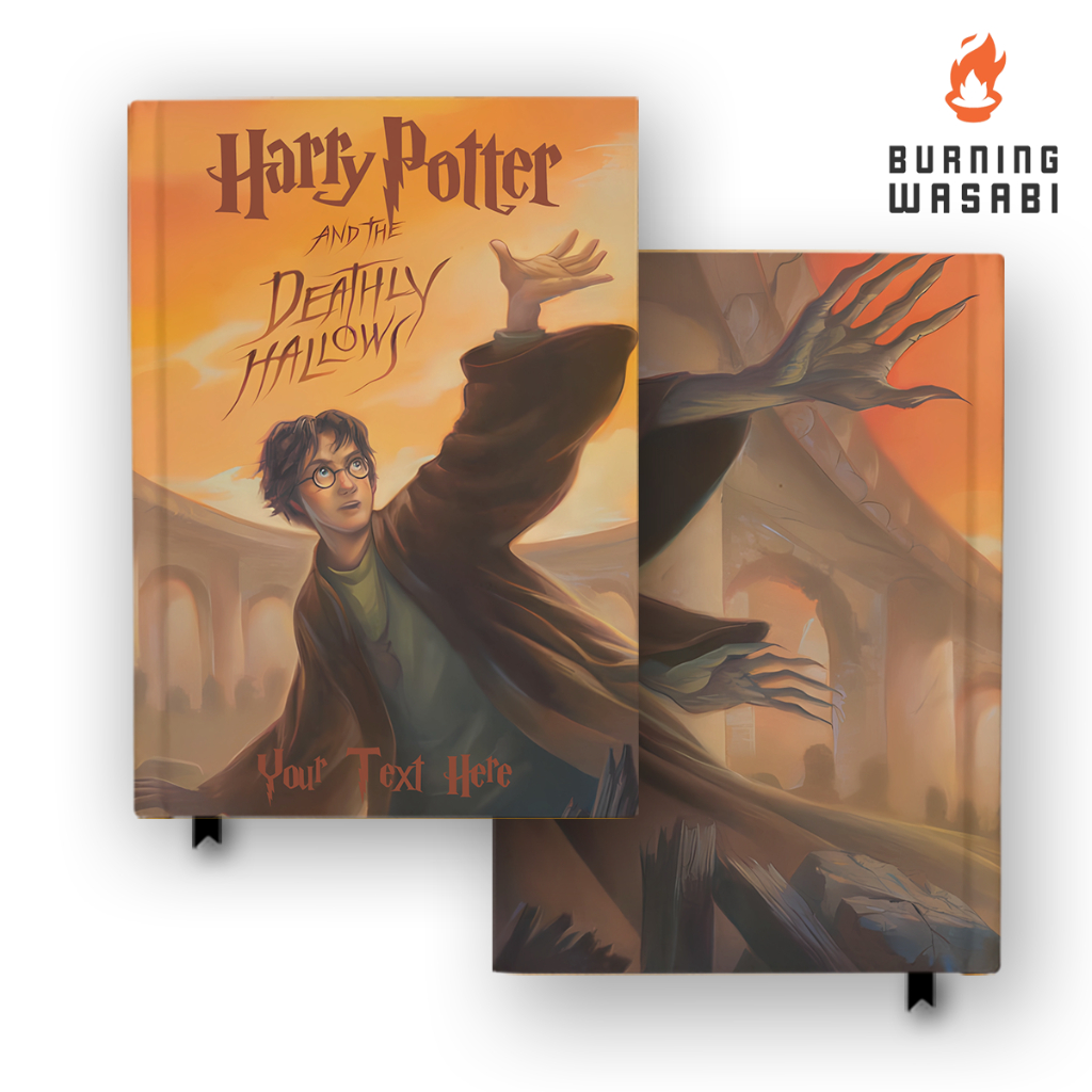 

Notebook Buku Harry Potter And Deathly Hallow Hardcover Agenda Custom Nama DIary Jurnal Agenda A5 A6