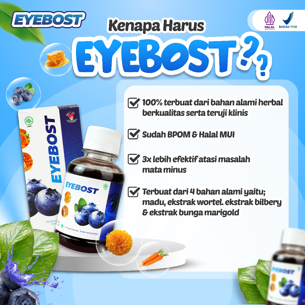 Eyebost Vitamin Mata Original Madu Herbal Alami 130ml